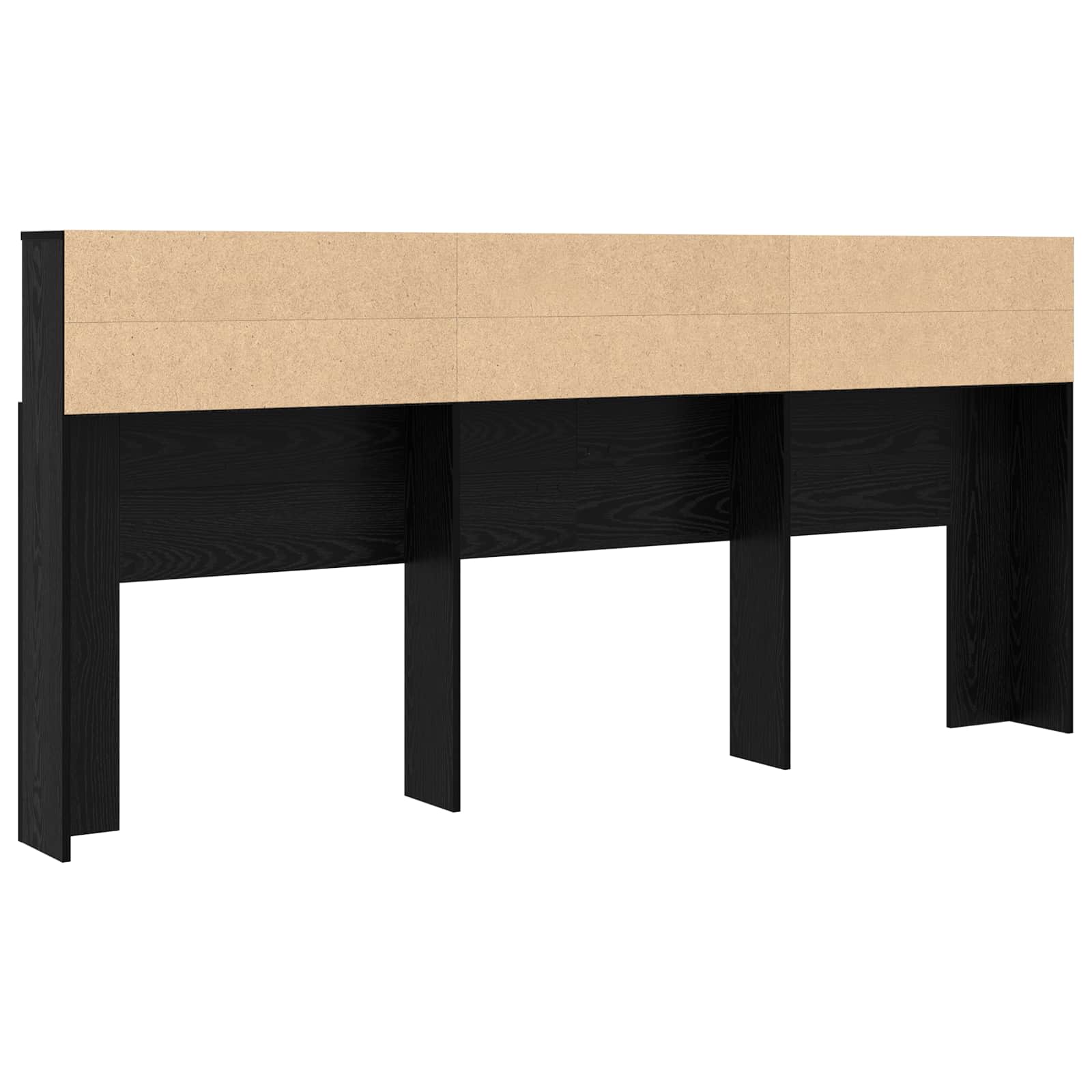Glava kreveta s ormarićem Zidne Crni hrast 220 x 19 x 101,5 cm