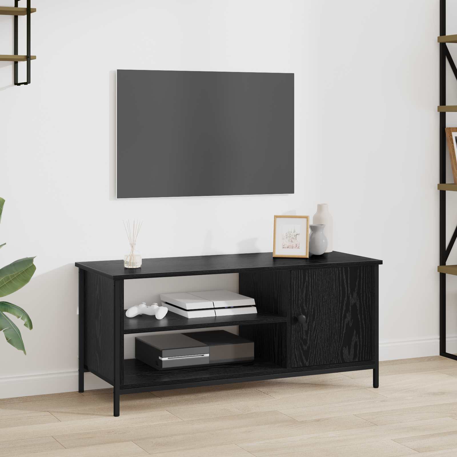TV ormar Crni hrast 100 x 40 x 45 cm Konstruirano drvo