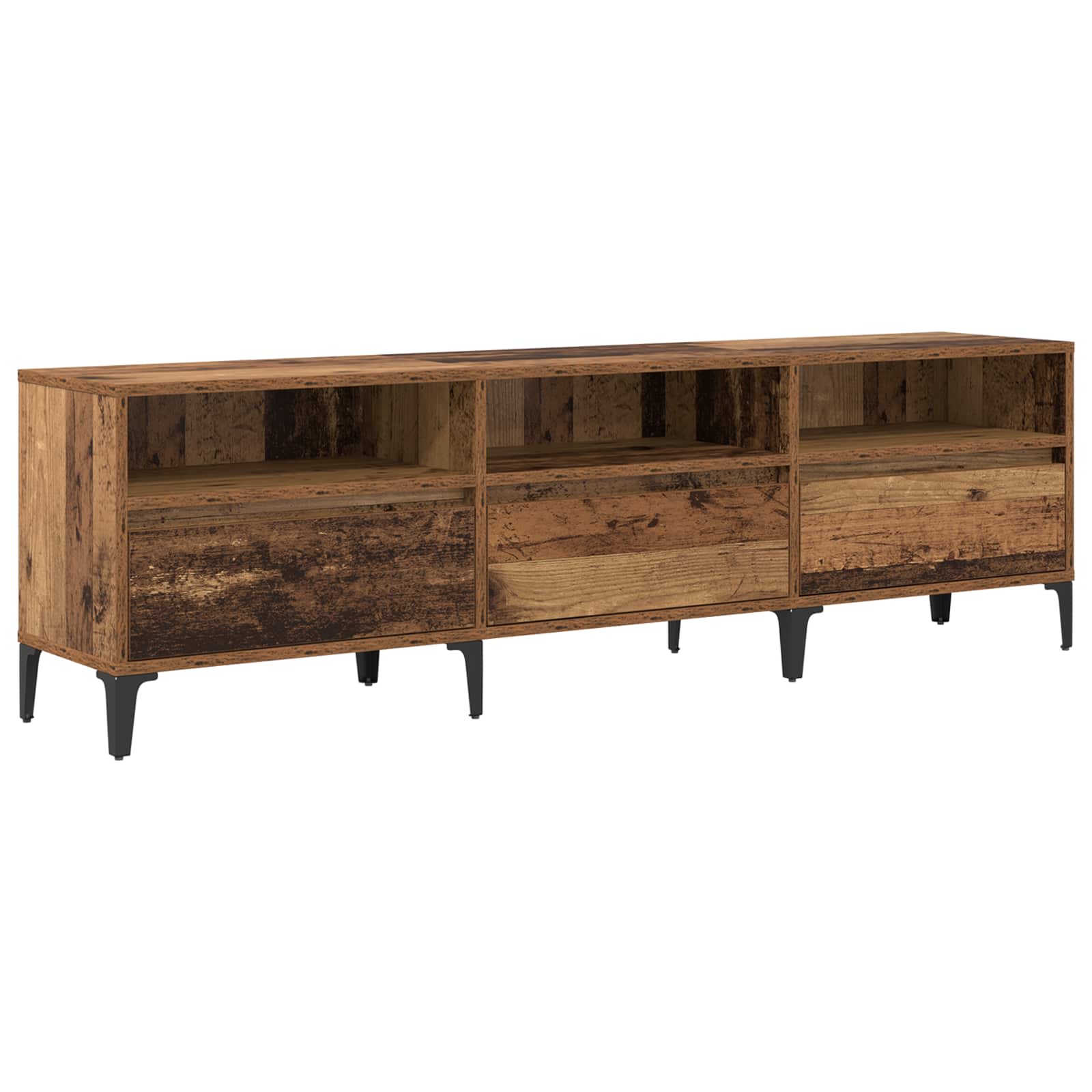 TV ormar Staro drvo 150 x 30 x 45 cm Obrađeno drvo i čelik