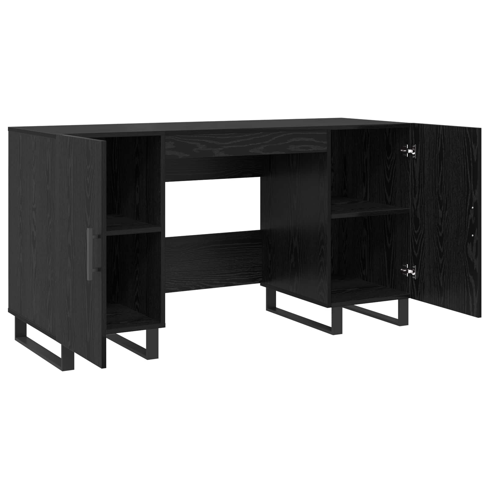 Stol s policom Crni hrast 140 x 50 x 75 cm Konstruirano drvo