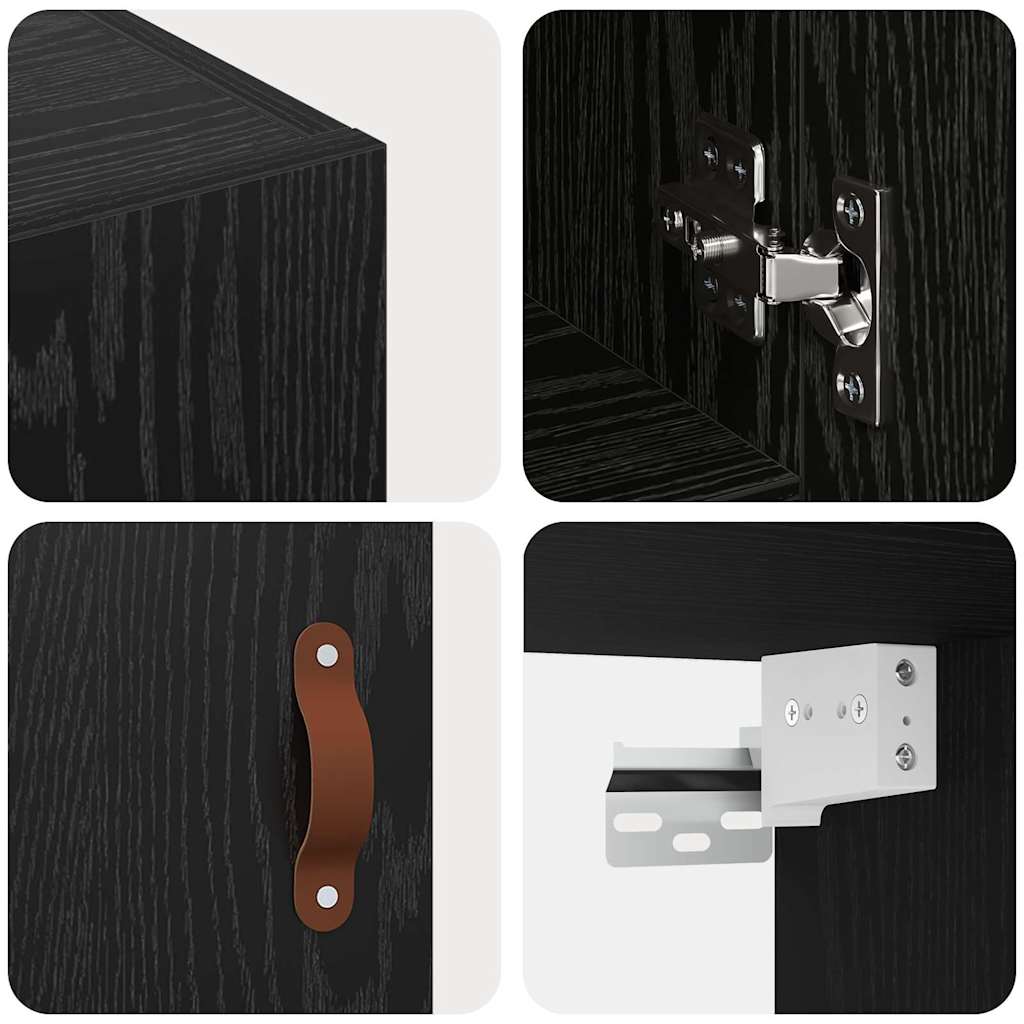 Ormar za Zid Zidne Crni hrast 60 x 31 x 70 cm Konstruirano drvo