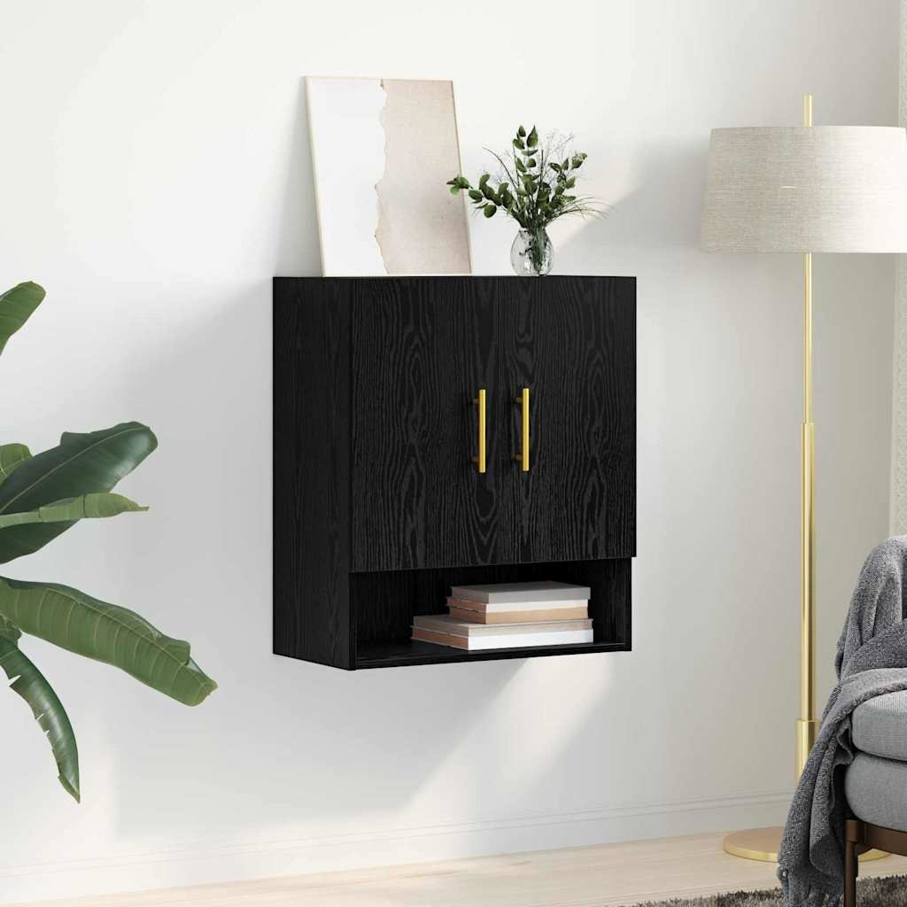 Ormar za Zid Zidne Crni hrast 60 x 31 x 70 cm Konstruirano drvo