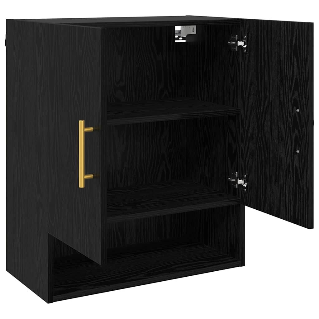 Ormar za Zid Zidne Crni hrast 60 x 31 x 70 cm Konstruirano drvo