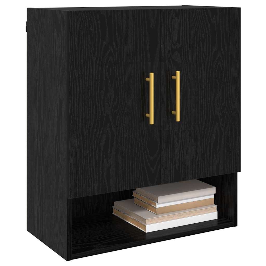 Ormar za Zid Zidne Crni hrast 60 x 31 x 70 cm Konstruirano drvo