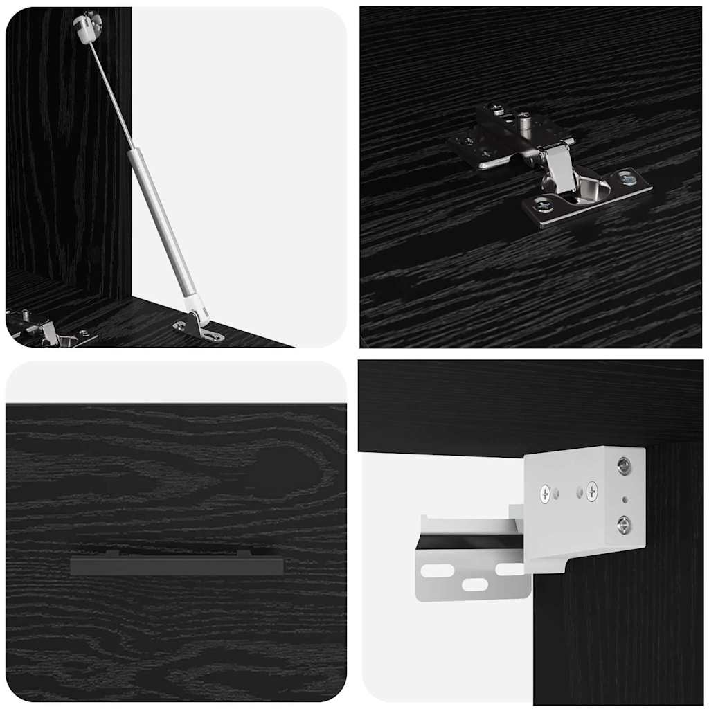 Ormar za Zid Crni hrast 100 x 36.5 x 35 cm Konstruirano drvo