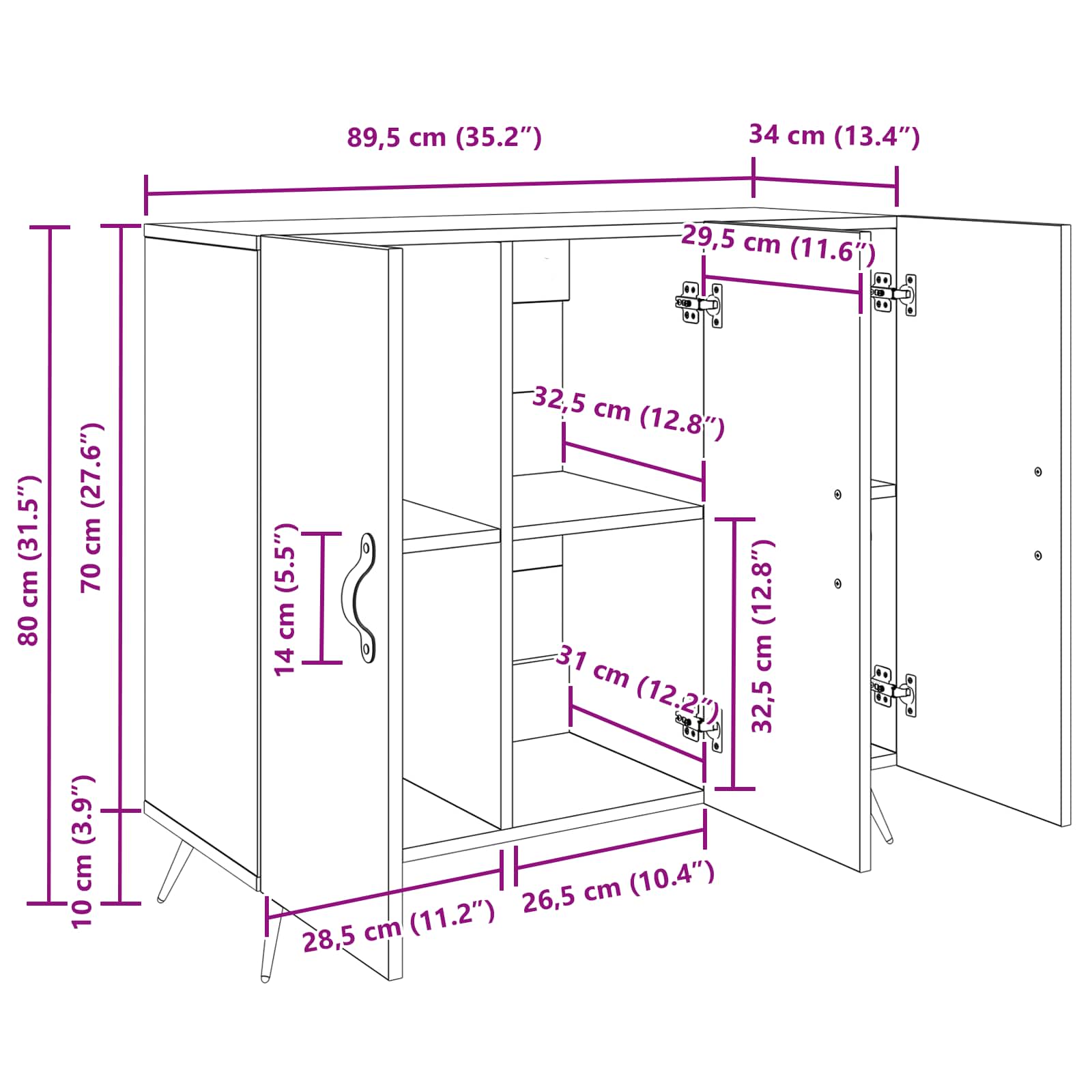 Kreveta Crni hrast 89,5 x 34 x 80 cm Konstruirano drvo
