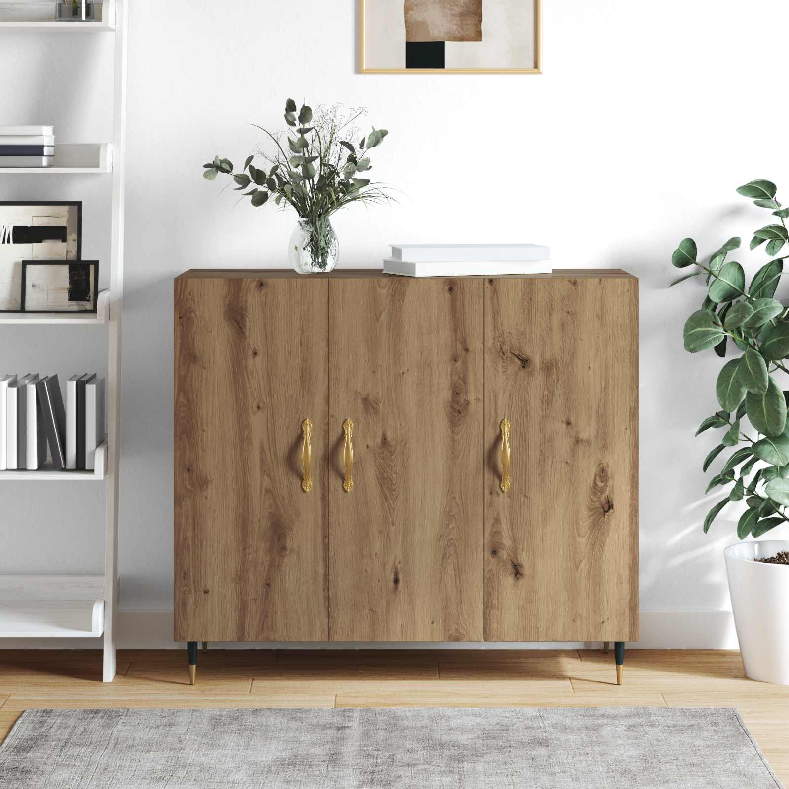 Kreveta Umjetnički hrast 90 x 34 x 80 cm Konstruirano drvo