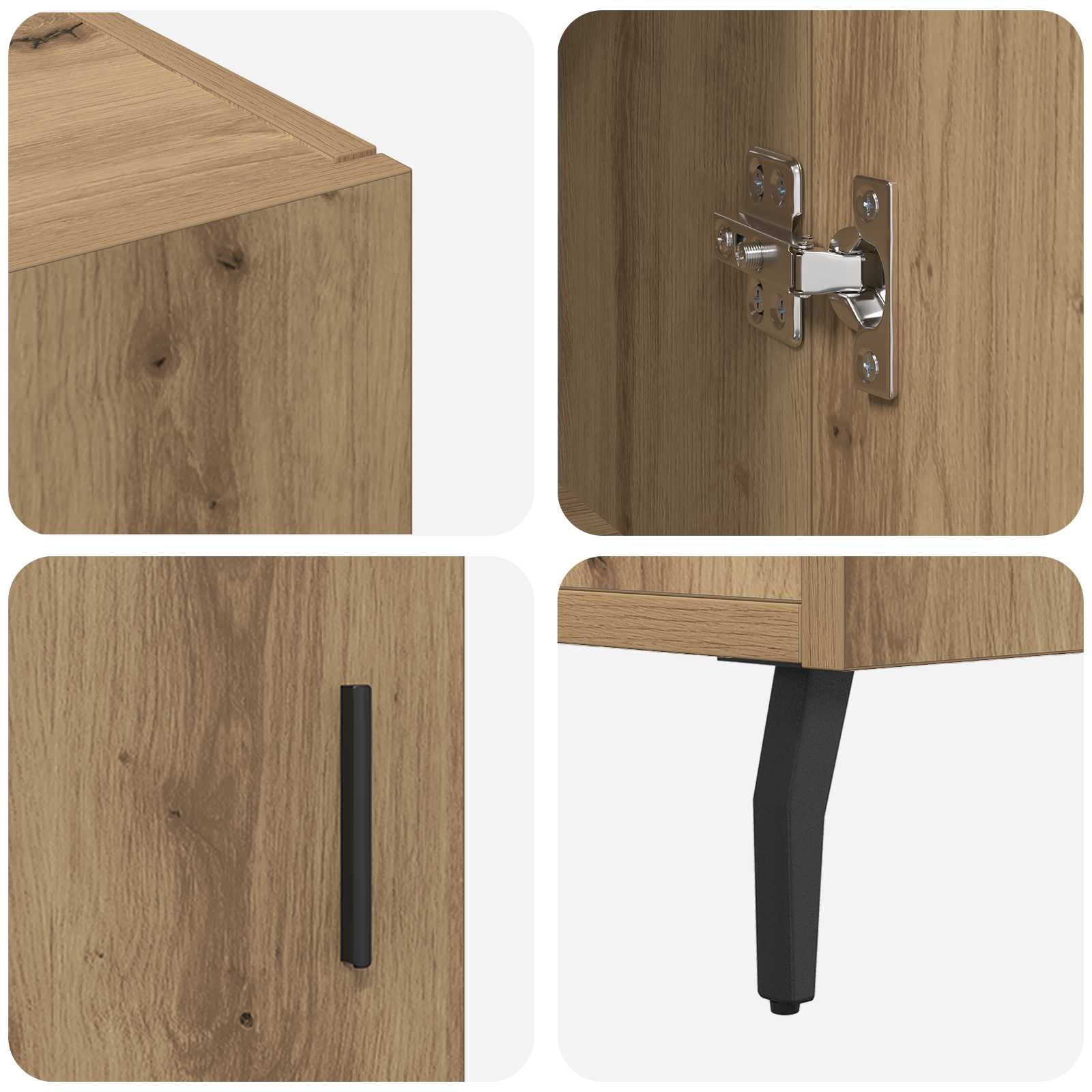 Kreveta Umjetnički hrast 90 x 34 x 80 cm Konstruirano drvo