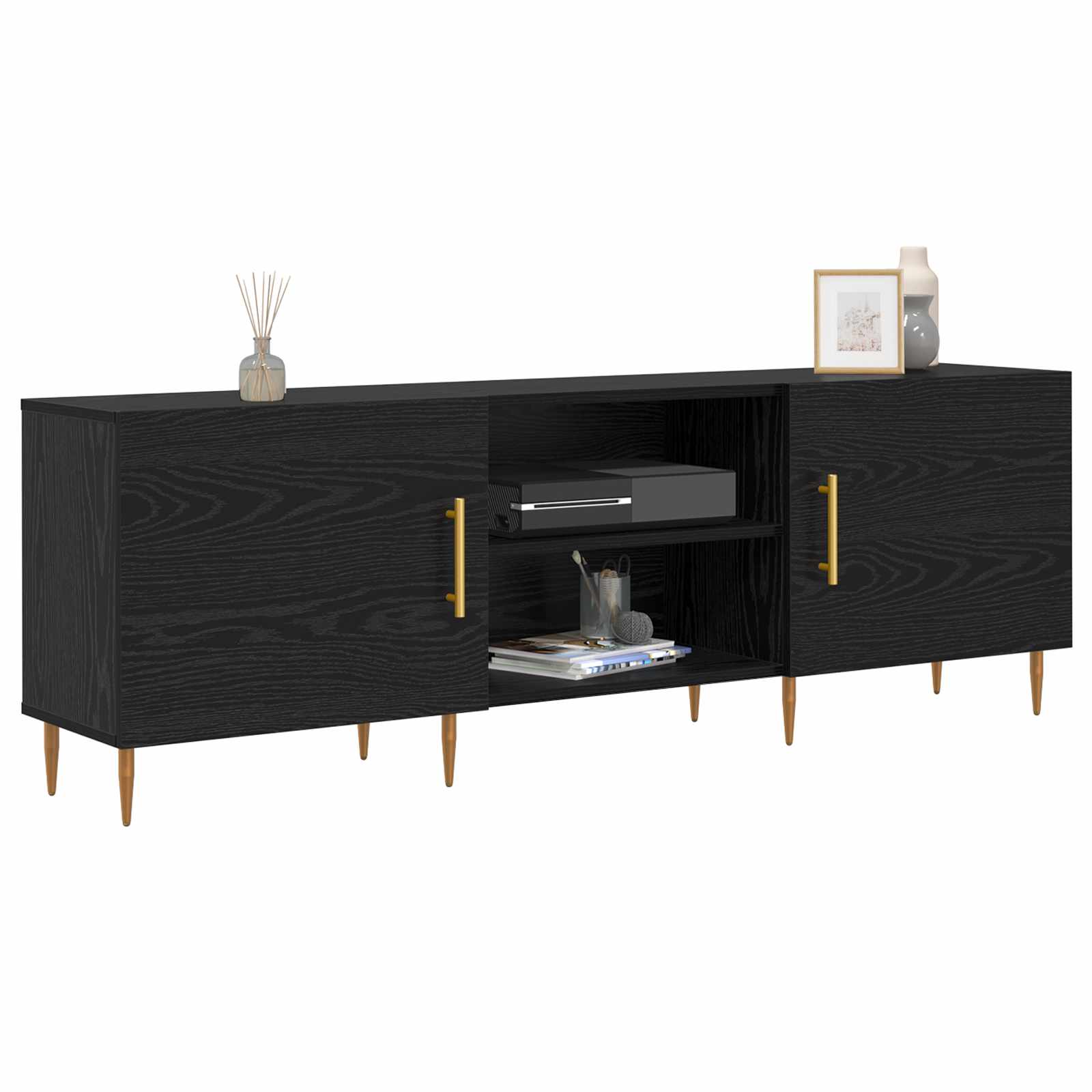 TV ormar Crni hrast 150 x 30 x 50 cm Konstruirano drvo