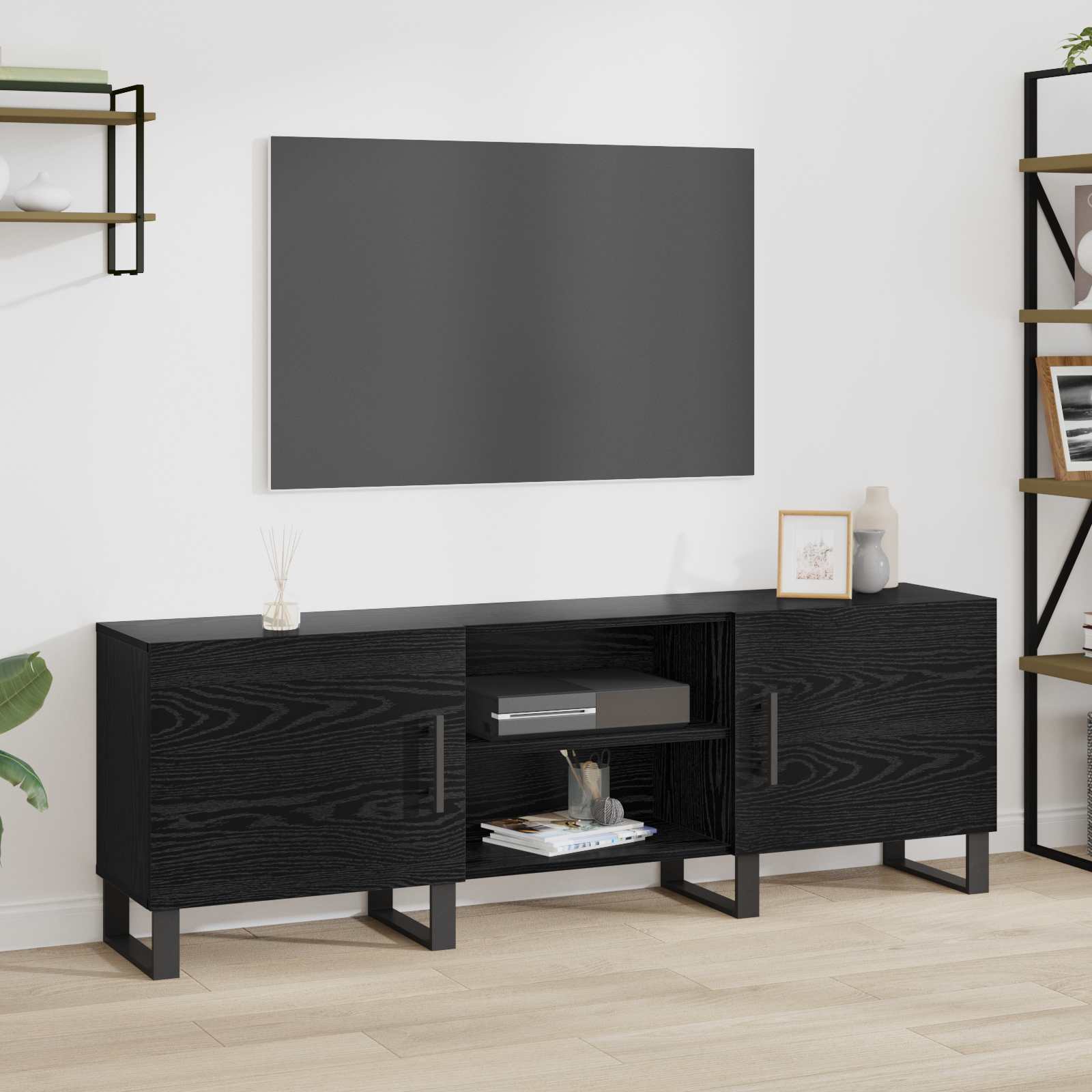 TV ormar Crni hrast 150 x 30 x 50 cm Konstruirano drvo