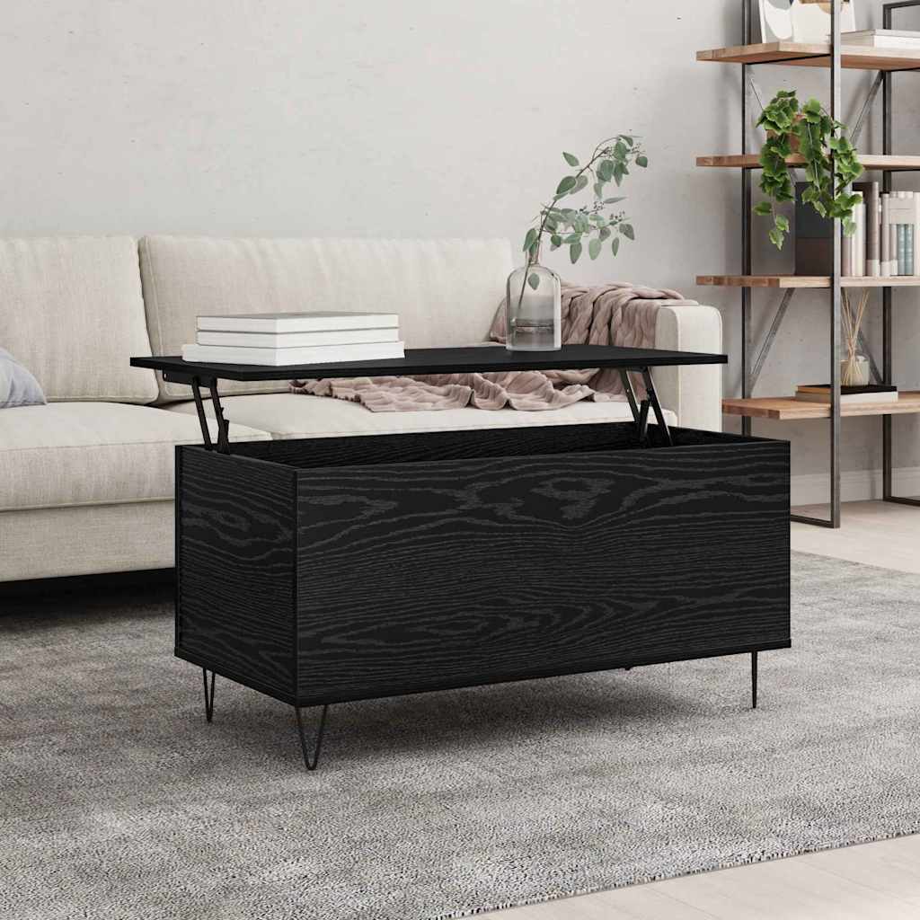 Stolić za kavu Crni hrast 90 x 44.5 x 45 cm Konstruirano drvo