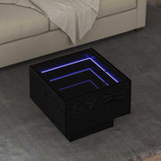 Bocni stol Crni hrast 40 x 40 x 30 cm Konstruirano drvo