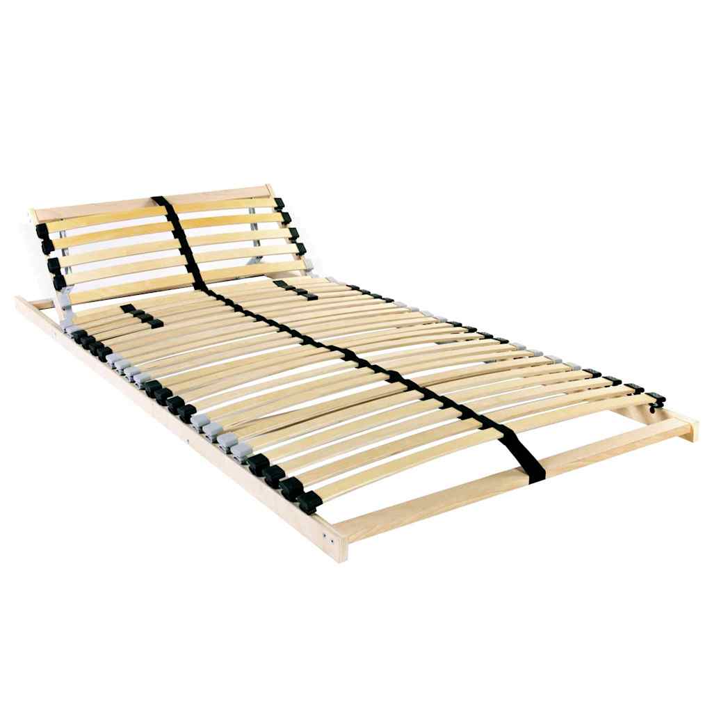 Ležaj s letvicama Smeđa 70 x 190 cm Čvrsto drvo bukve