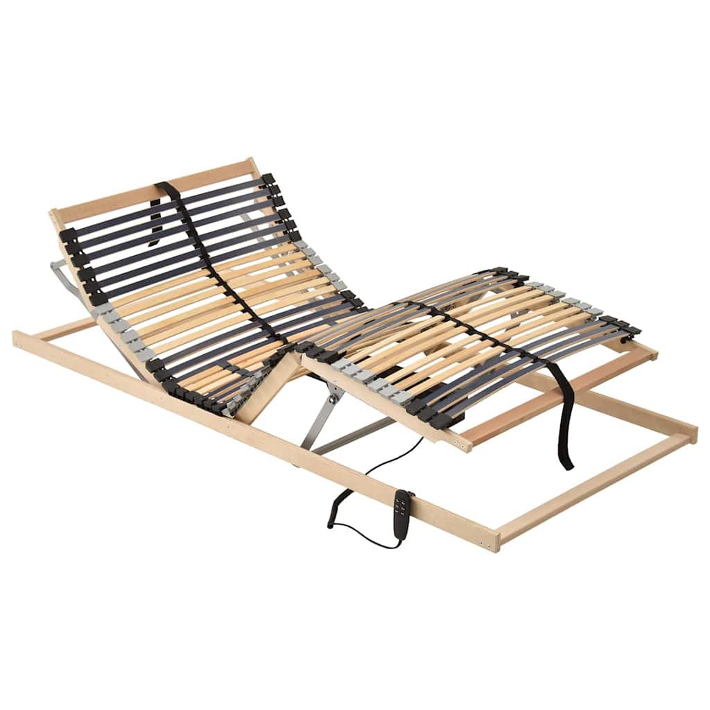 Ležaj s letvicama Smeđa 70 x 190 cm Čvrsto drvo bukve
