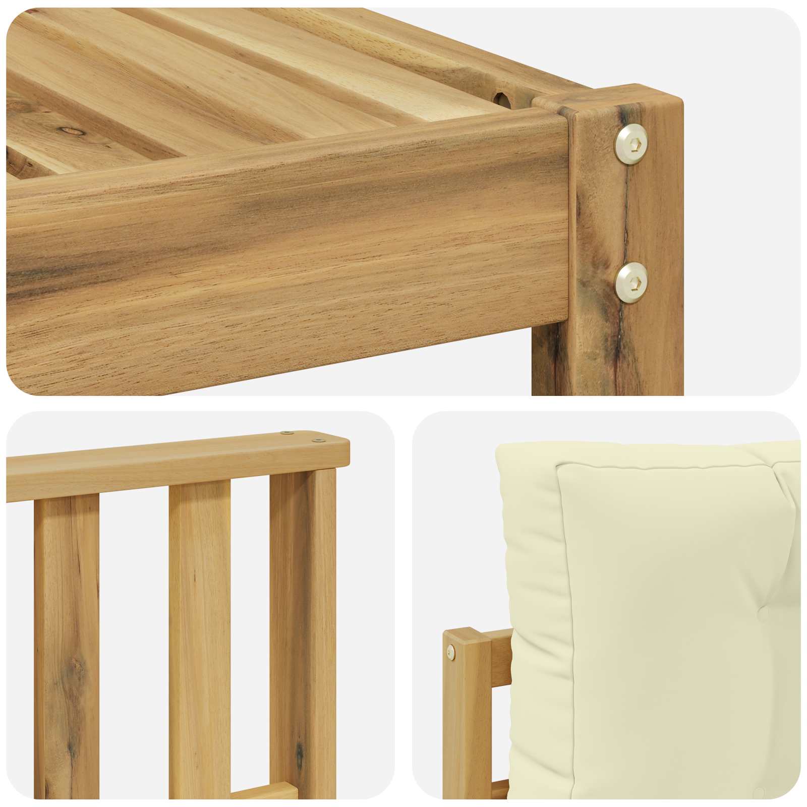 Set vanjskih sofa 4 kom. Bijela i krem