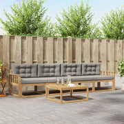 Set vanjskih sofa 4 kom. Bijela i svjetlosiva