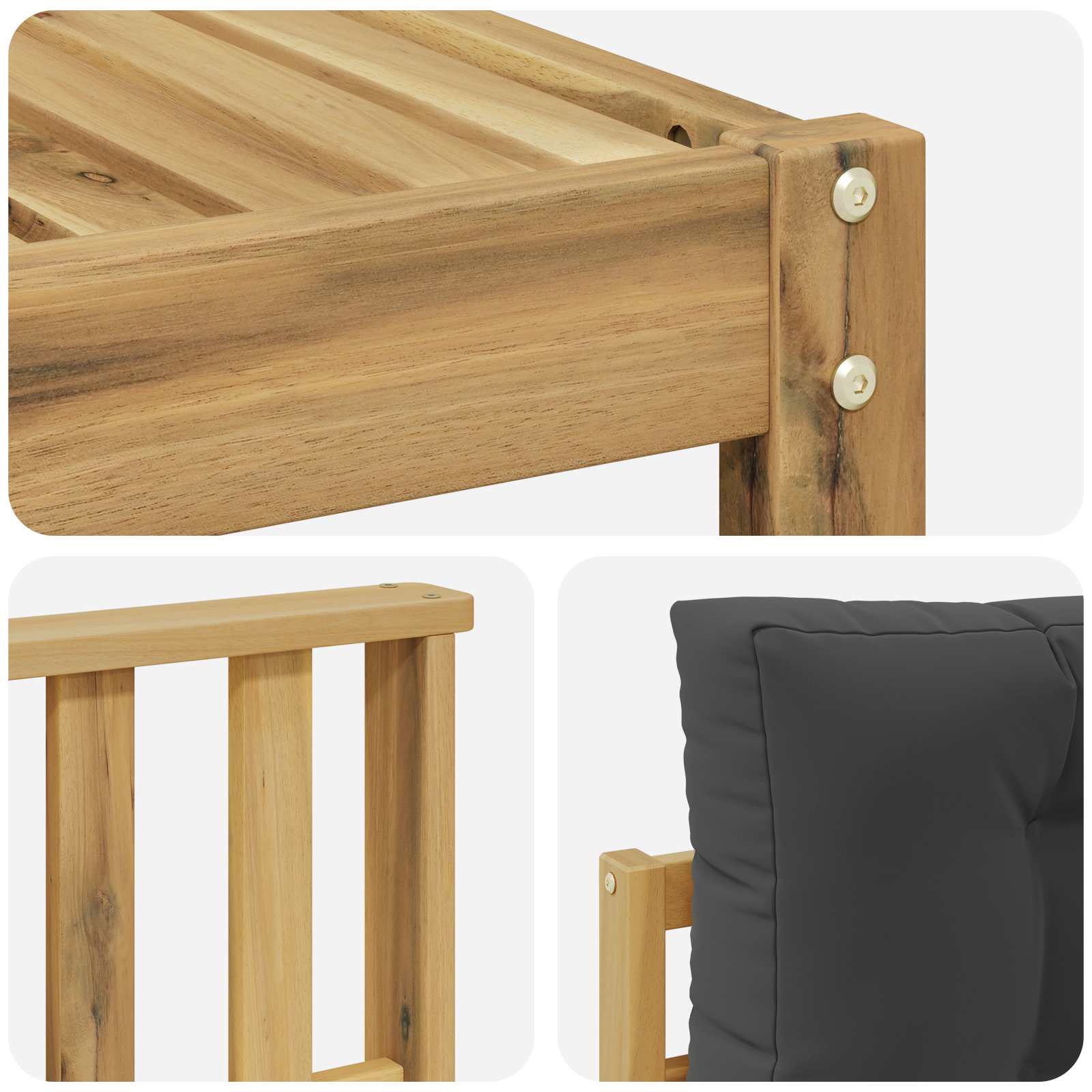 Set vanjskih sofa 4 kom. Bijela i antracit