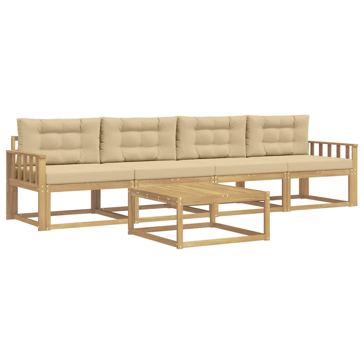 Set vanjskih sofa 4 kom. Bijela i bež