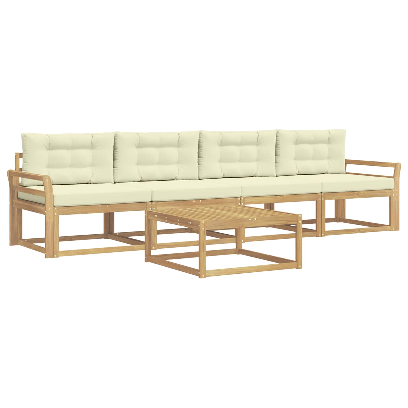 Set vanjskih sofa 4 kom. Bijela i krem