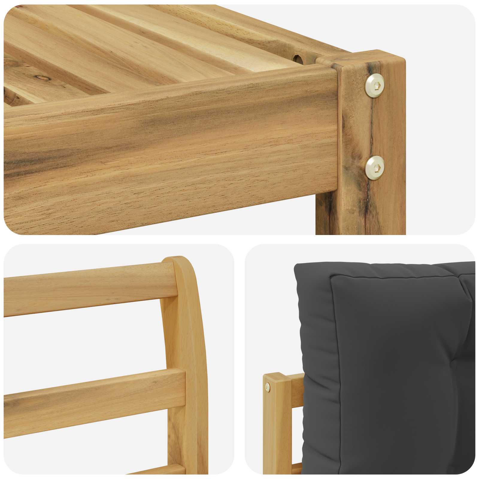 Set vanjskih sofa 4 kom. Bijela i antracit