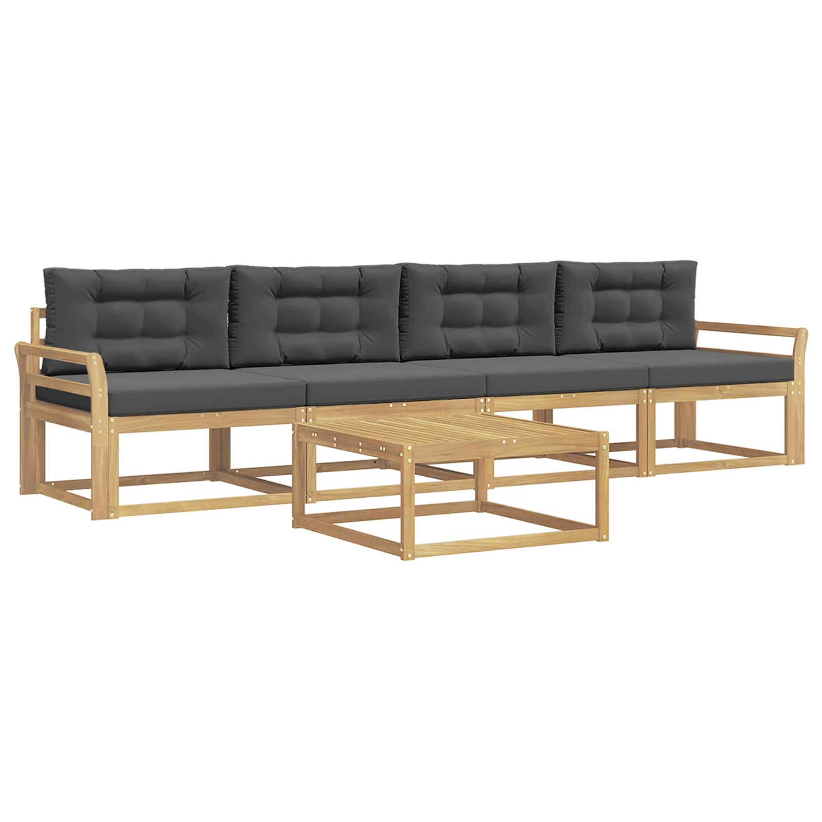 Set vanjskih sofa 4 kom. Bijela i antracit