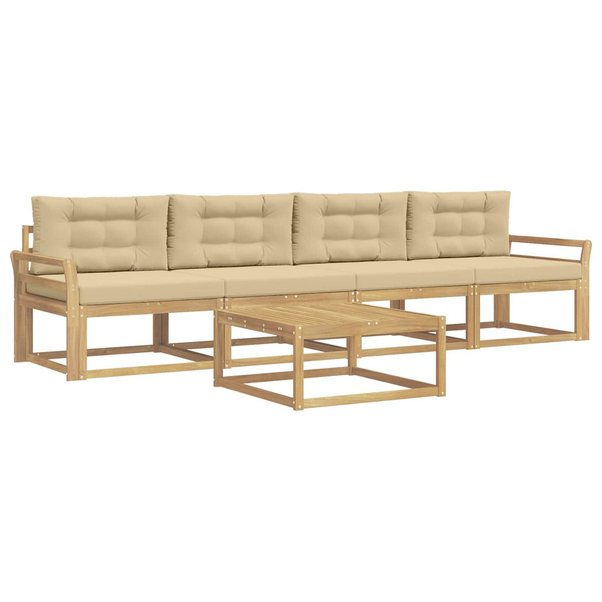 Set vanjskih sofa 4 kom. Bijela i bež