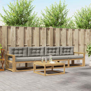Set vanjskih sofa 4 kom. Bijela i svjetlosiva