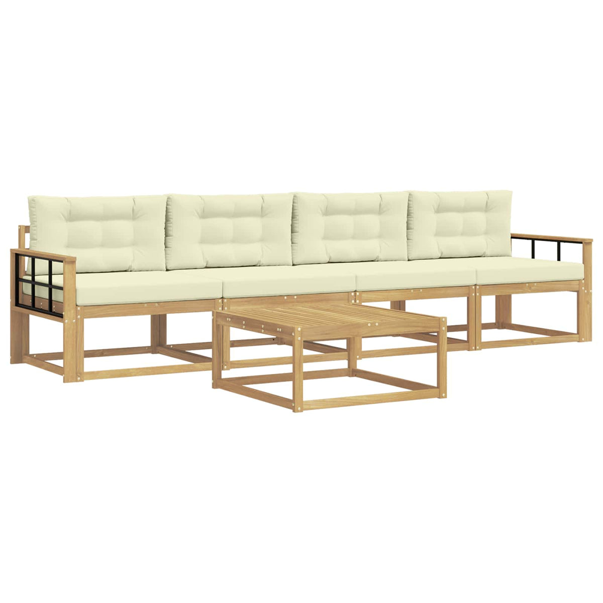 Set vanjskih sofa 4 kom. Bijela i krem