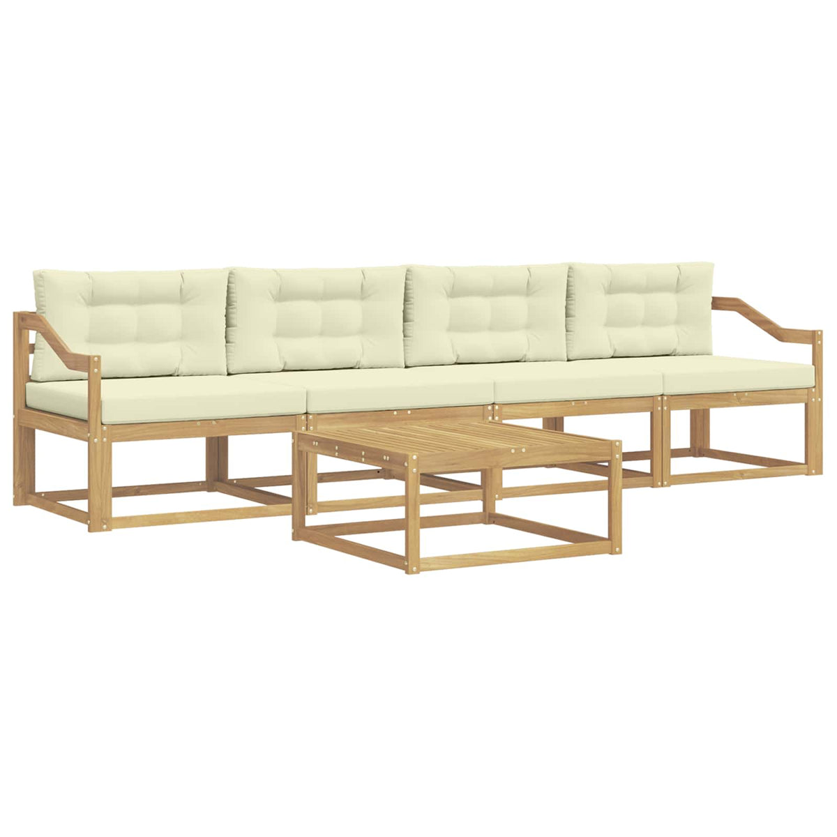 Set vanjskih sofa 4 kom. Bijela i krem
