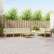 Set vanjskih sofa 6 kom. Bijela i krem