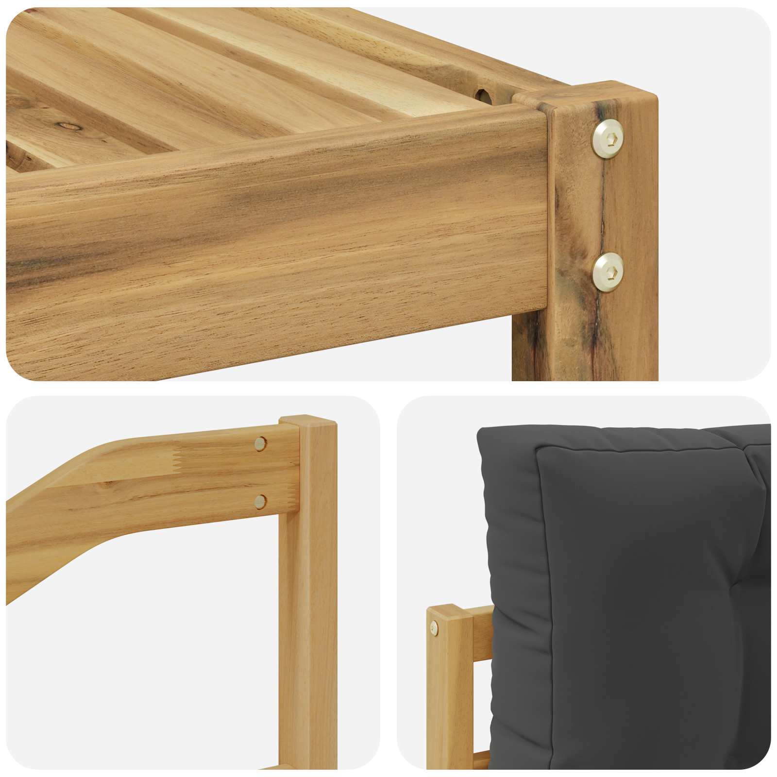 Set vanjskih sofa 6 kom. Bijela i antracit
