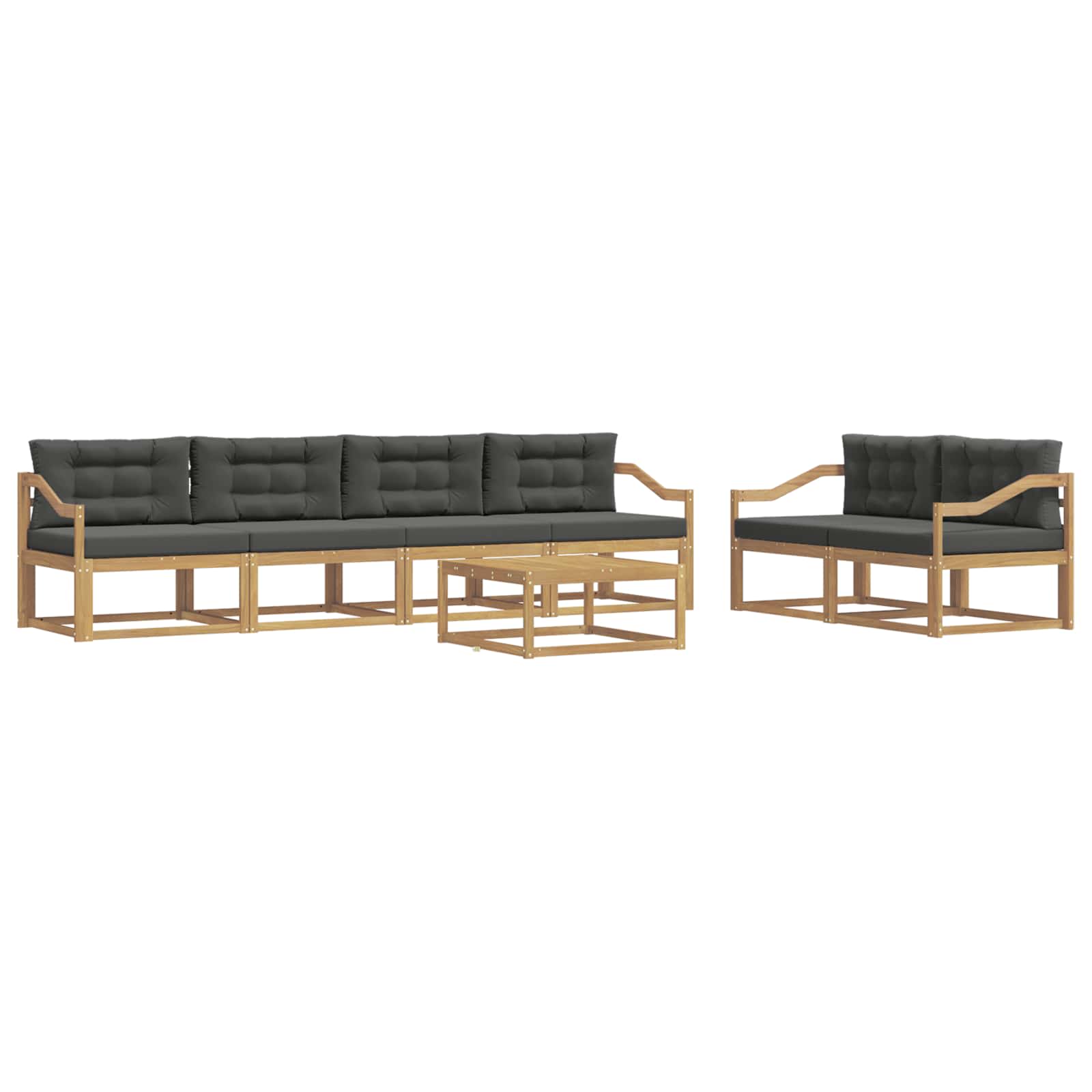 Set vanjskih sofa 6 kom. Bijela i antracit