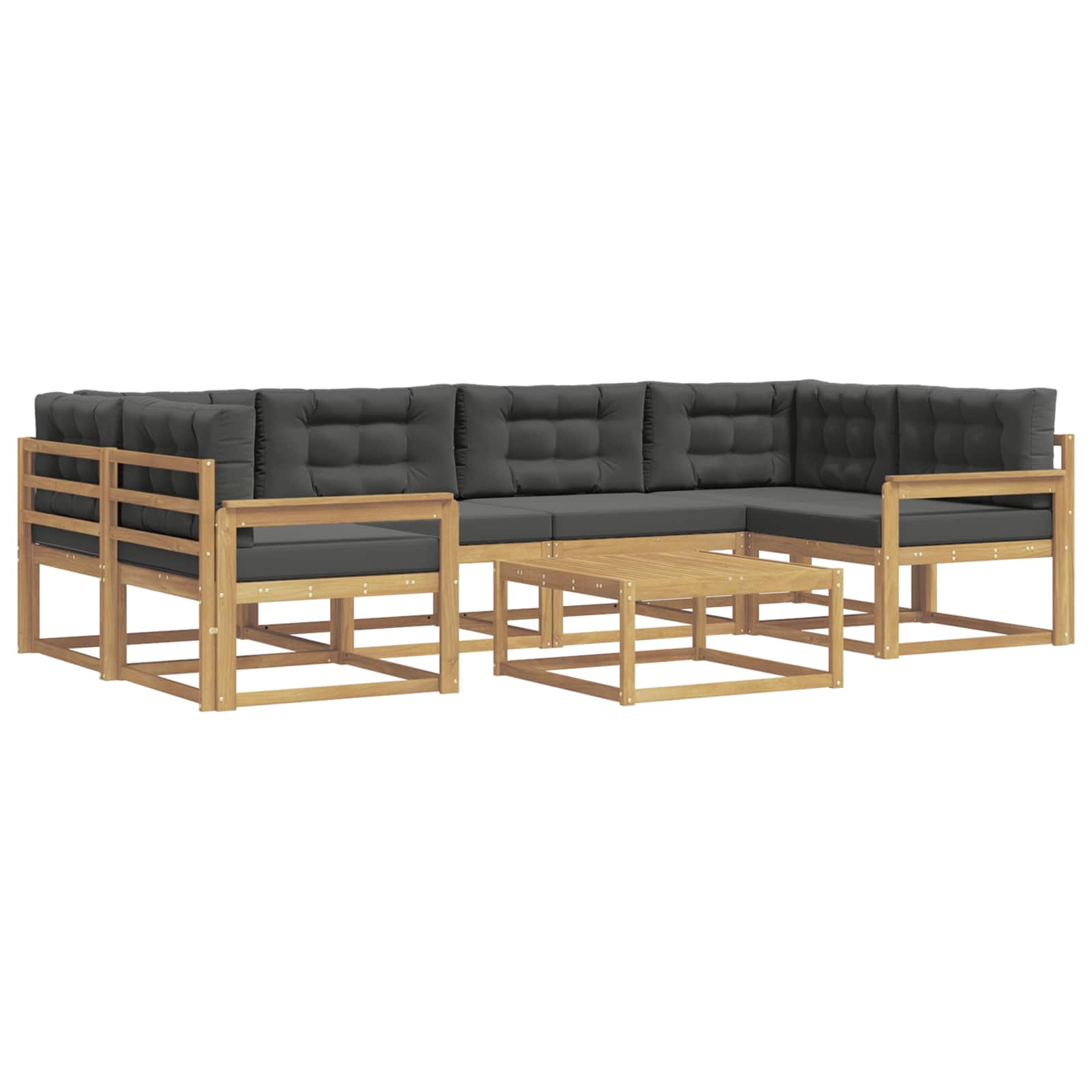 Set vanjskih sofa s jastukom 5 pcs Bijela i antracit