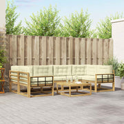 Set vanjskih sofa 5 kom. Bijela i krem