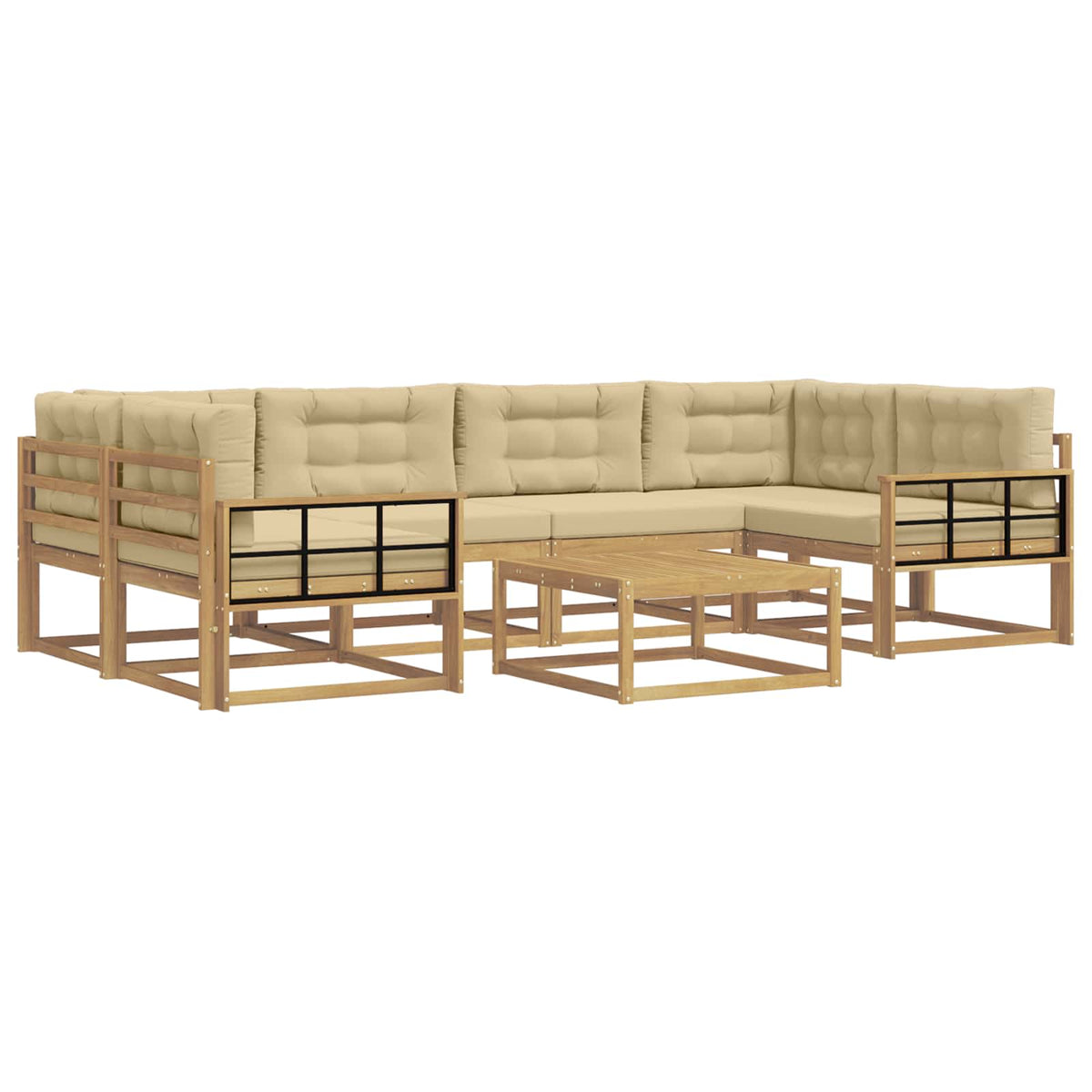 Set vanjskih sofa 5 kom. Bijela i bež