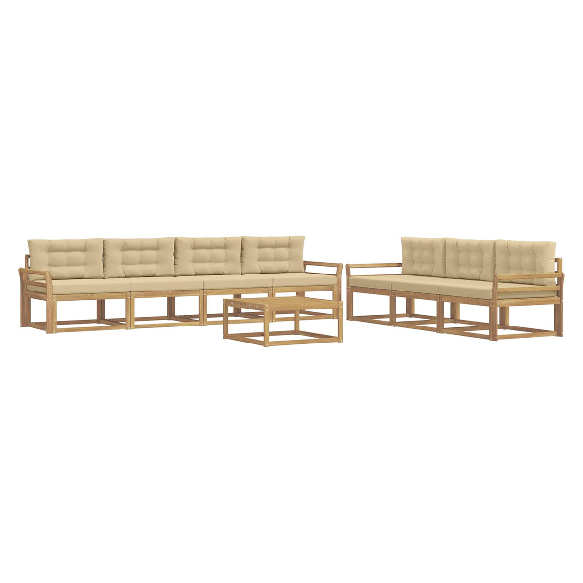 Set vanjskih sofa 7 kom. Bijela i bež