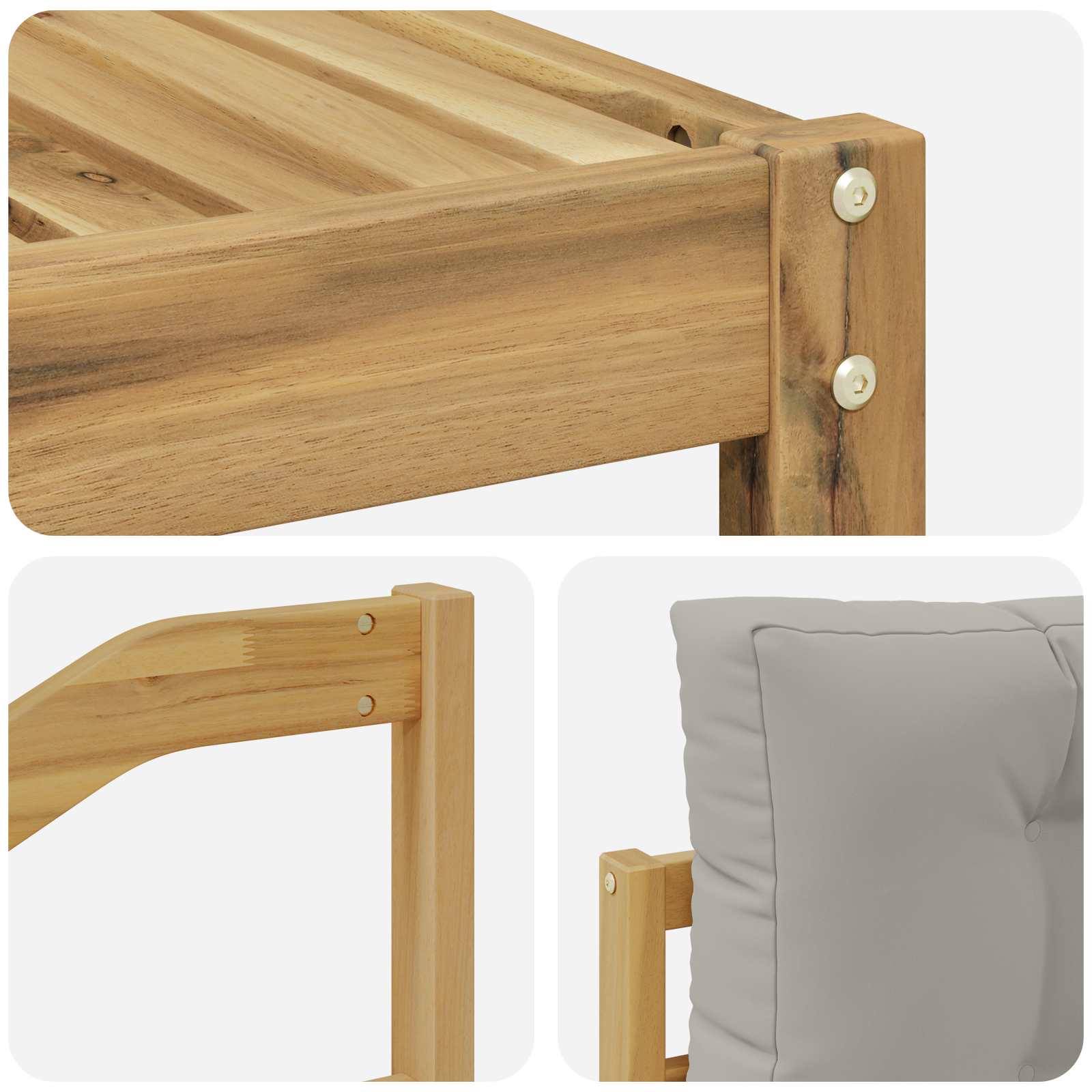 Set vanjskih sofa 7 kom. Bijela i svjetlosiva