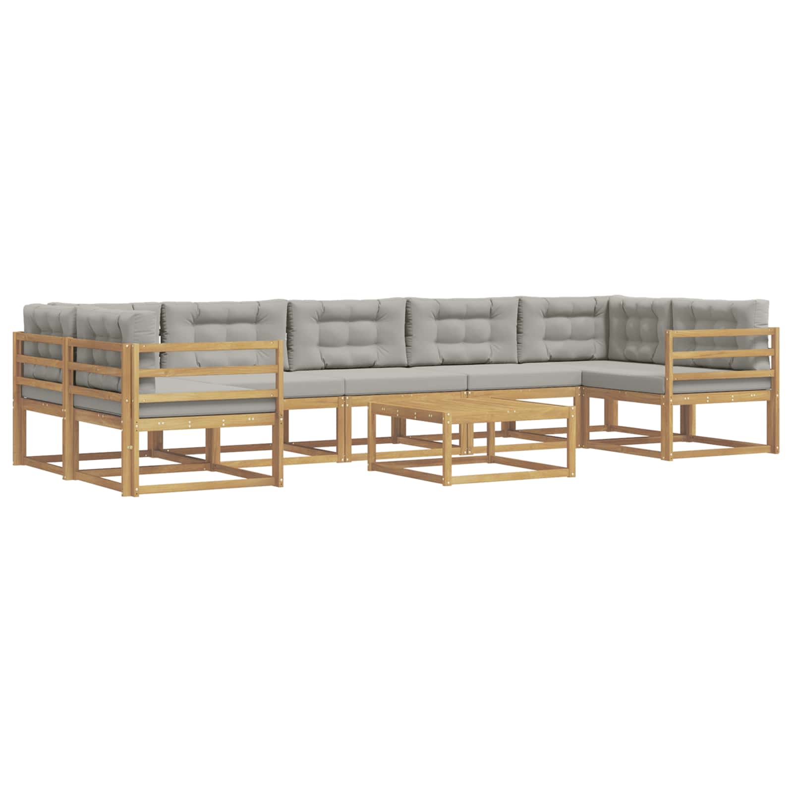 Set vanjskih sofa s jastukom 6 pcs Bijela i svjetlosiva