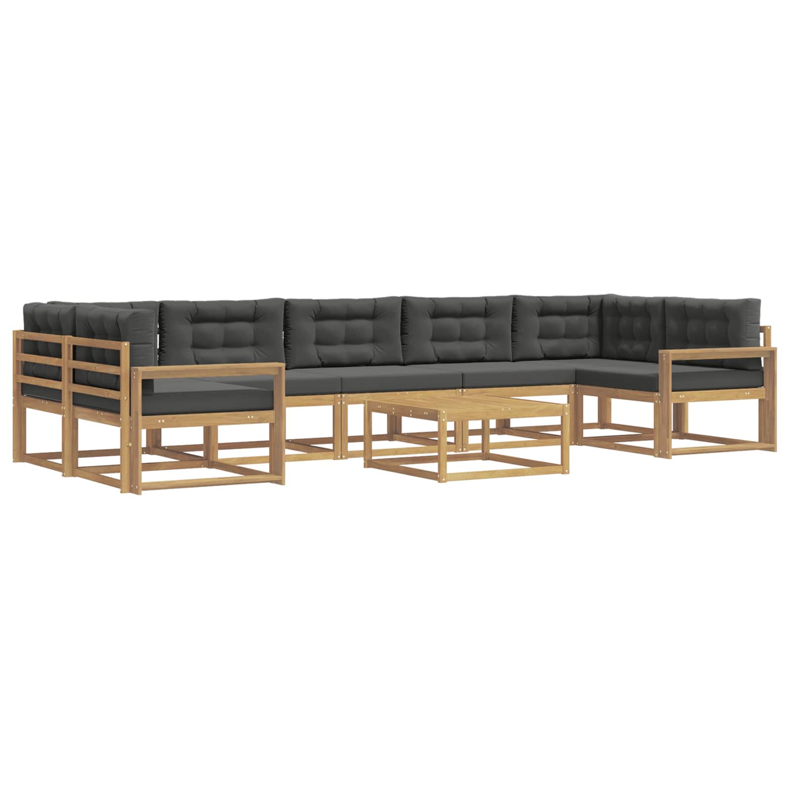 Set vanjskih sofa s jastukom 6 pcs Bijela i antracit