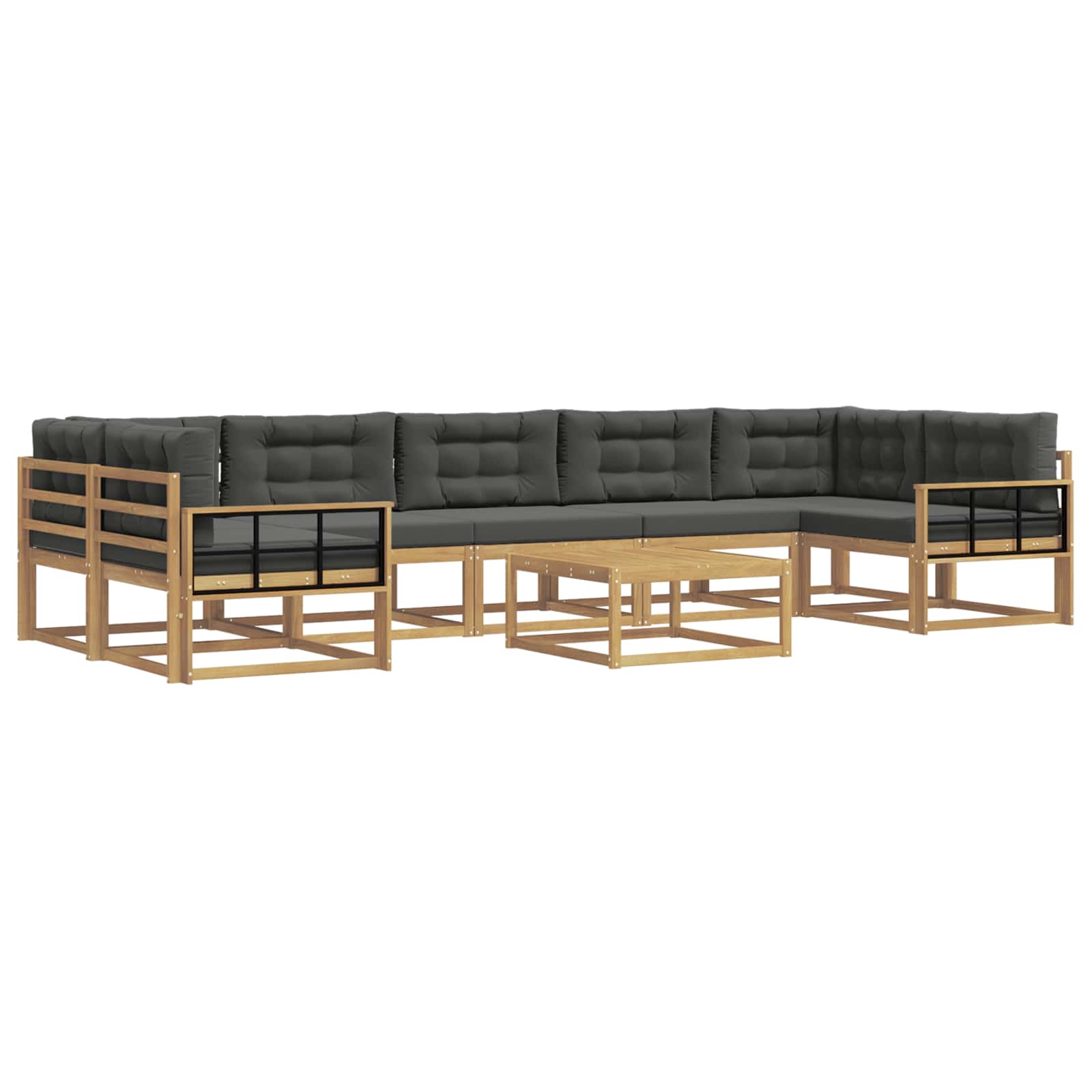 Set vanjskih sofa s jastukom 6 pcs Bijela i antracit
