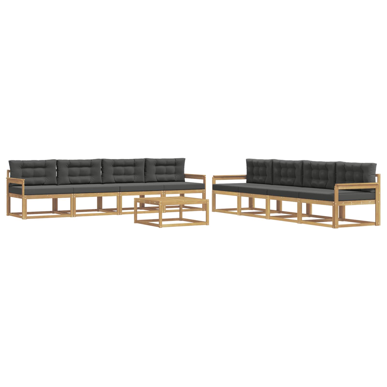 Set vanjskih sofa 9 pcs Bijela i antracit 79 x 79 x 37 cm