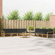 Set vanjskih sofa 9 kom. Bijela i antracit Poliester