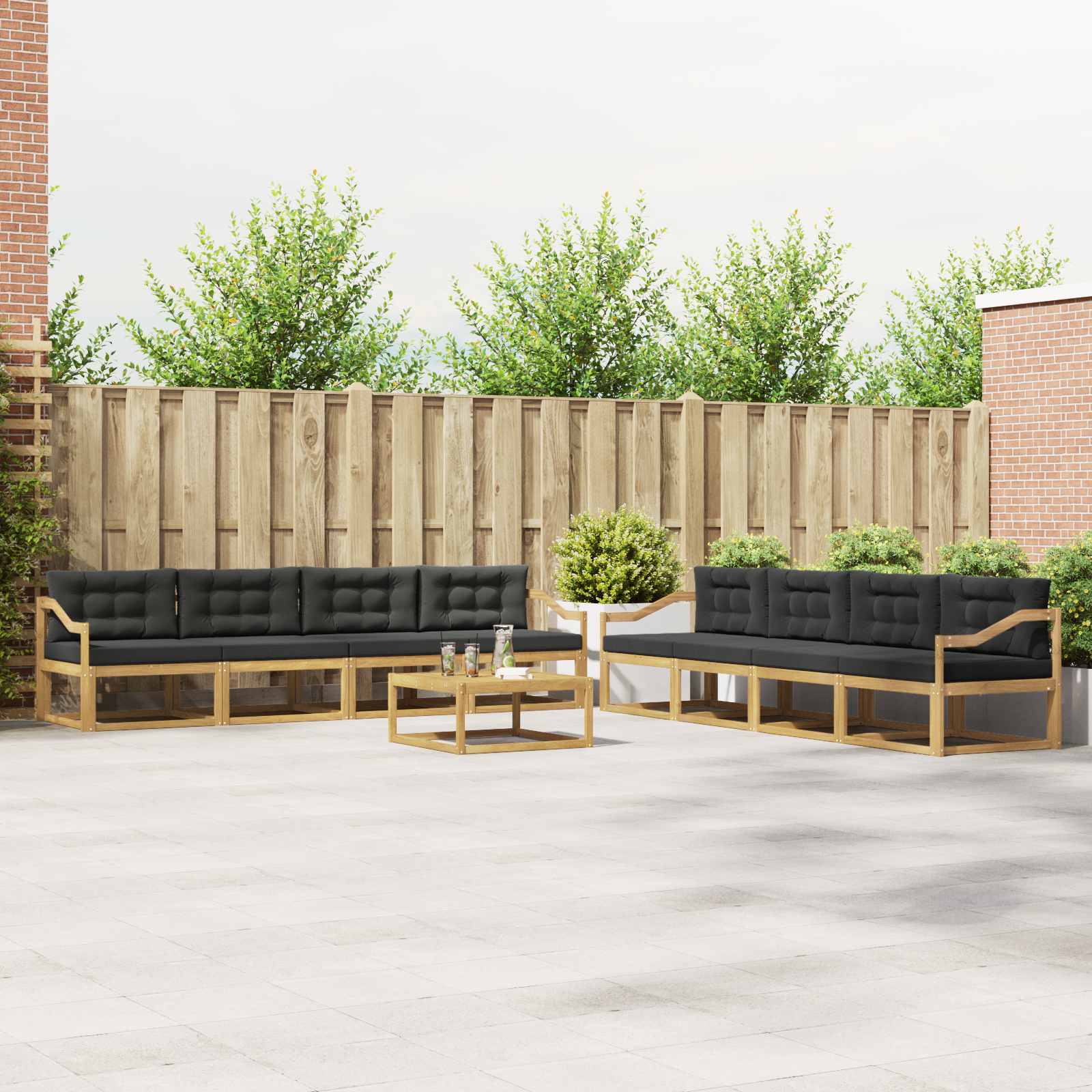 Set vanjskih sofa 9 pcs Bijela i antracit 79 x 79 x 37 cm