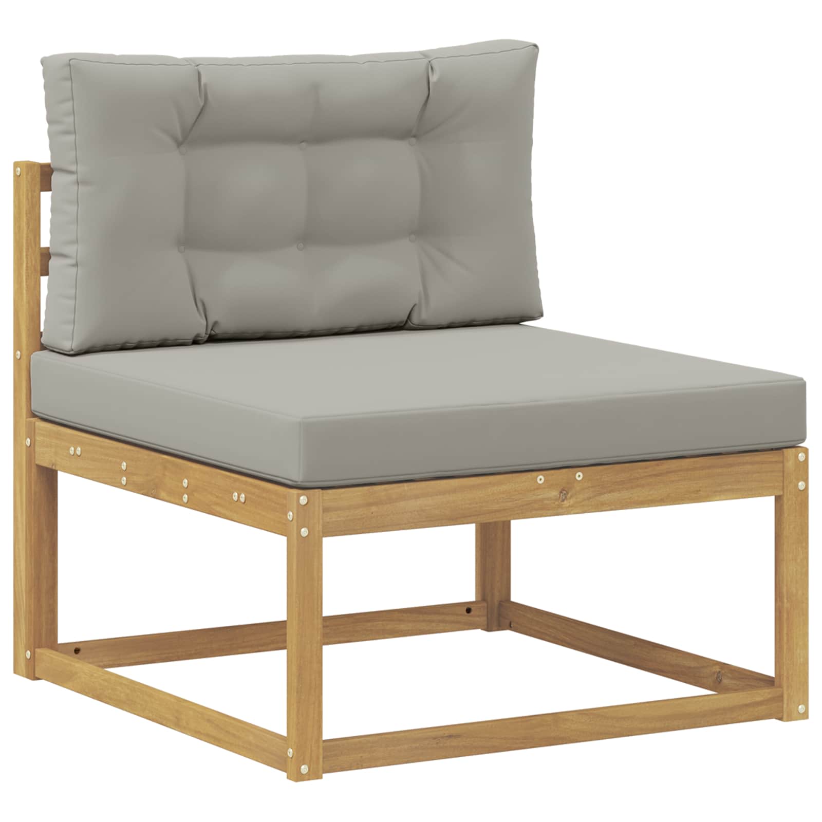 Set vanjskih sofa 4 kom. Bijela i svjetlosiva Poliester