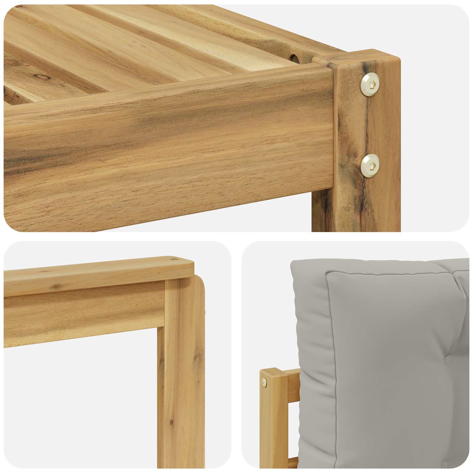Set vanjskih sofa 6 pcs Bijela i svjetlosiva 79 x 79 x 37 cm
