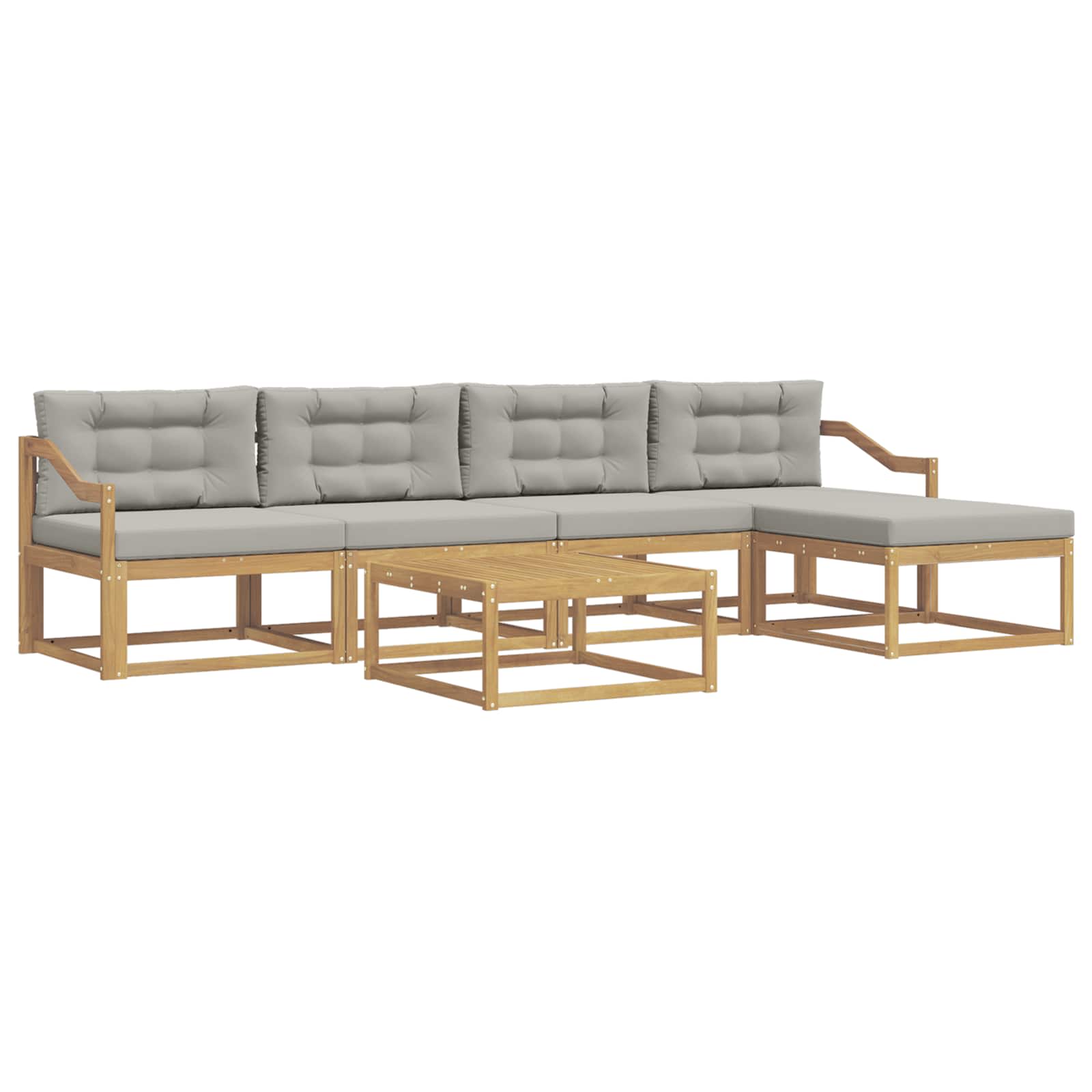 Set vanjskih sofa 6 pcs Bijela i svjetlosiva 79 x 79 x 37 cm