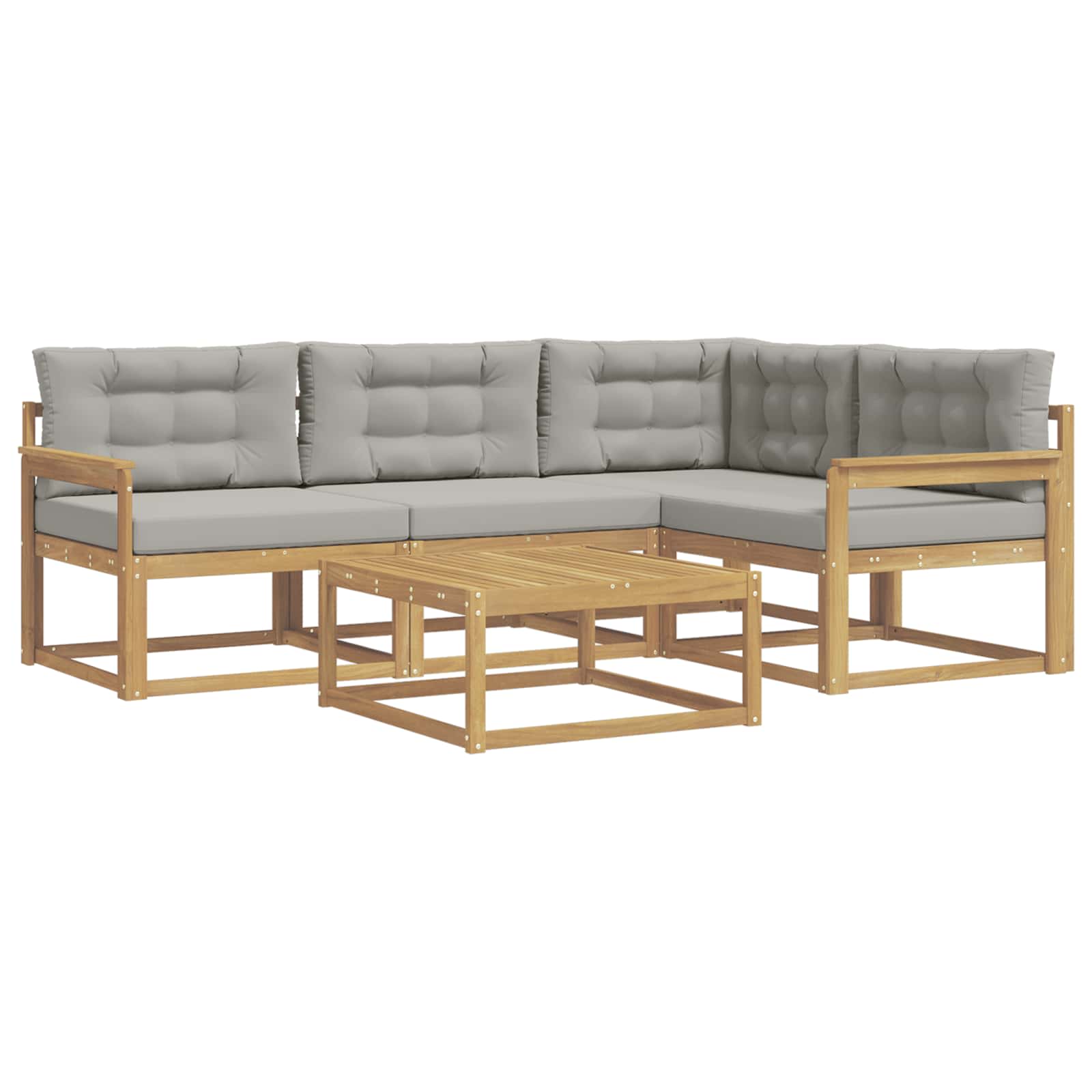 Set vanjskih sofa 5 pcs Bijela i svjetlosiva 79 x 79 x 37 cm