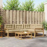 Set vanjskih sofa 5 pcs Bijela i bež 79 x 79 x 37 cm Poliester