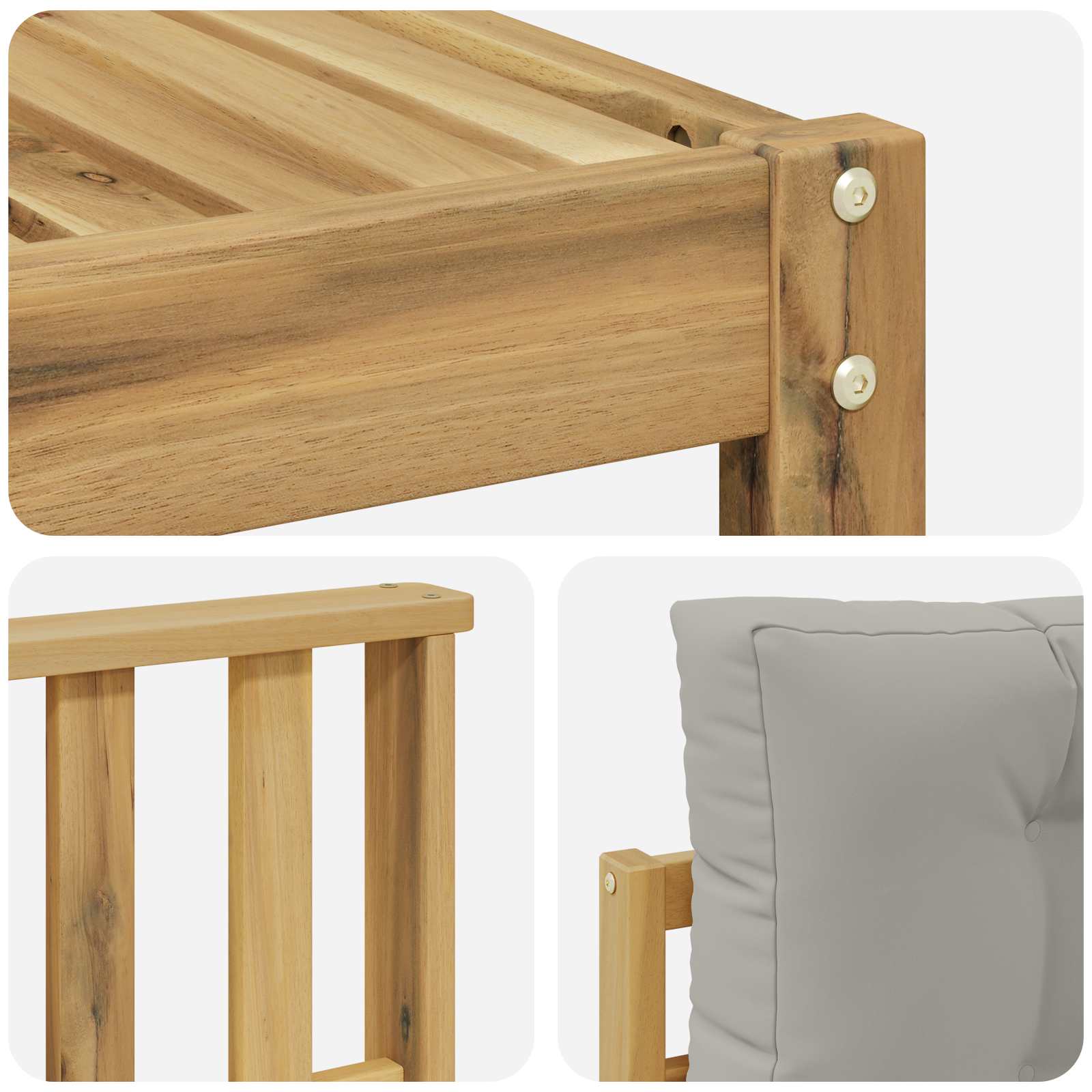 Set vanjskih sofa 5 pcs Bijela i svjetlosiva 79 x 79 x 37 cm