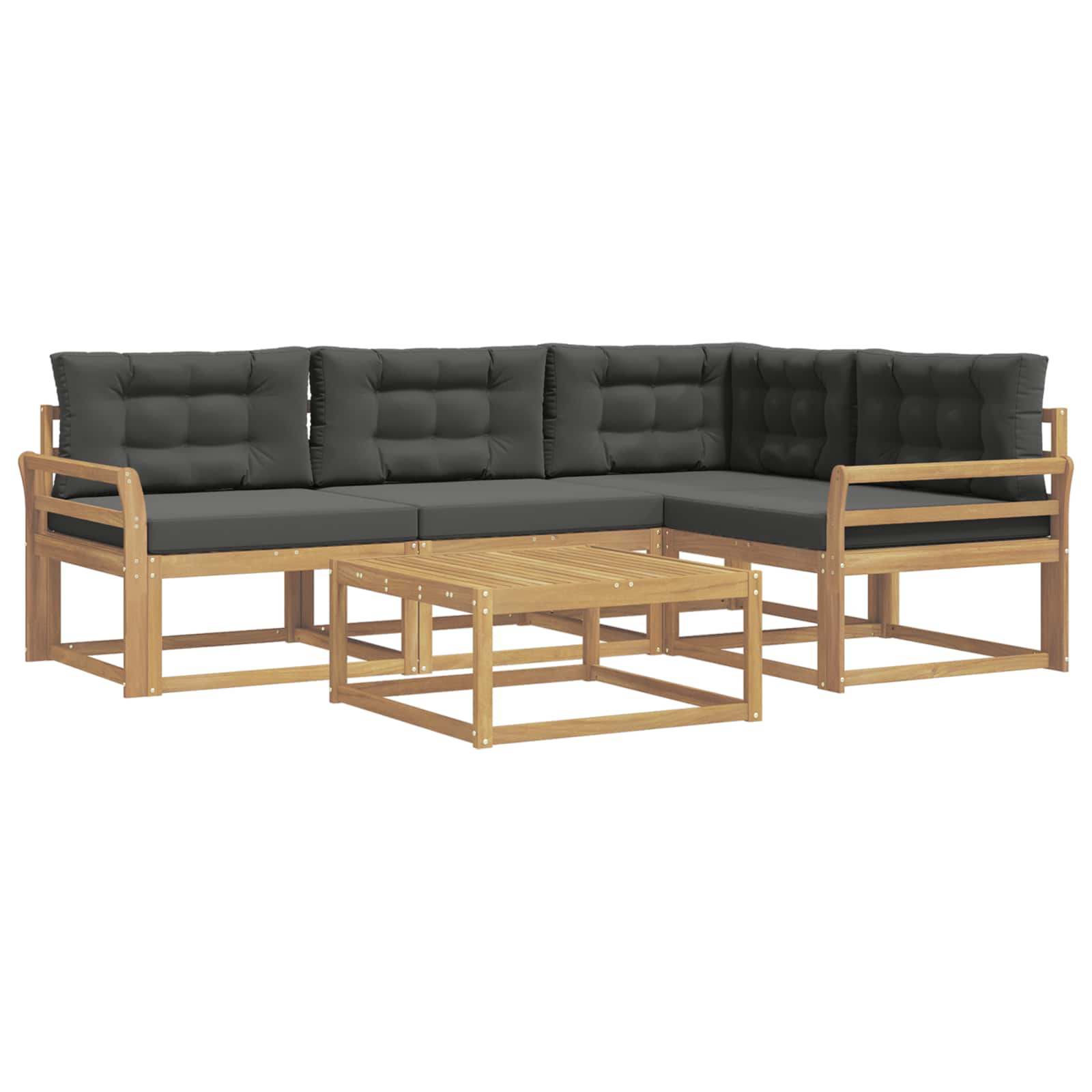 Set vanjskih sofa 5 pcs Bijela i antracit 79 x 79 x 37 cm